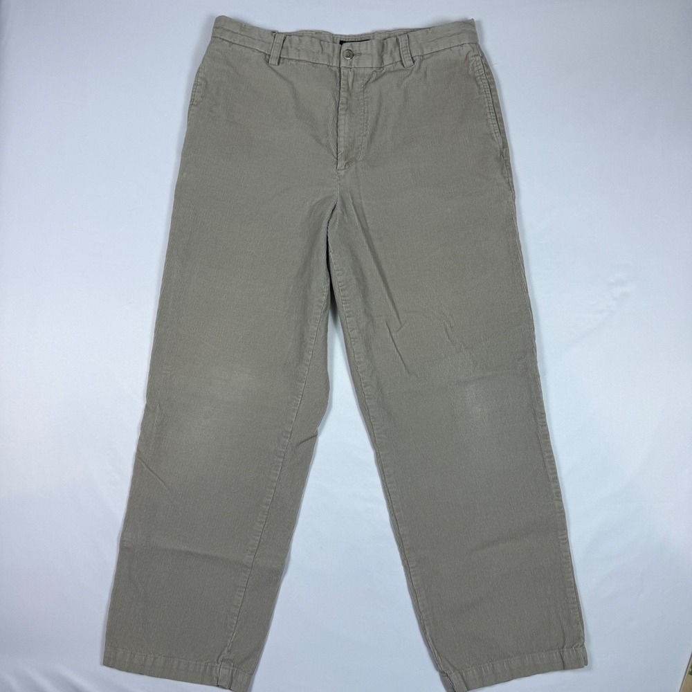 Dockers Corduroy Pants Mens 33x30 Tan Relaxed Fit‎ Flat Front Cotton 406774222